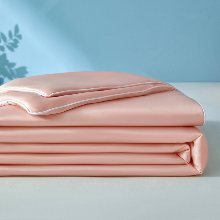 91家纺网 家纺一手货源 找家纺 芊梵 2025新款凉感丝夏被20%氨纶+80%锦纶夏凉被空调被 冰肌玉