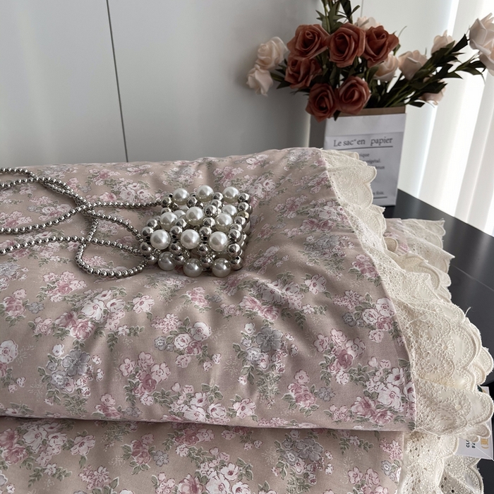 91家纺网 家纺一手货源 找家纺 莱豫2025新款法式纯棉夏被春秋被 花海玉