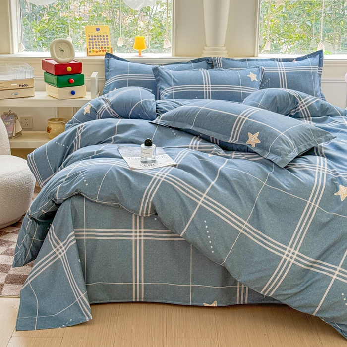 91家纺网 家纺一手货源 找家纺 佑佳家纺 2025年新款铂金棉芦荟棉学生三件套四件套 单被套 单枕套「支持定做各种尺寸」 万星如一