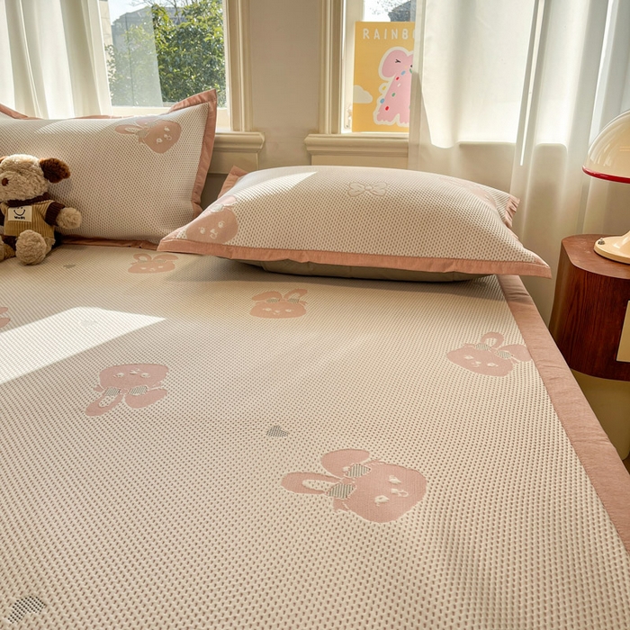 91家纺网 家纺一手货源 找家纺 雅居纺家纺 （总）2025春夏新款A类加厚三明治底提花凉感席床席款