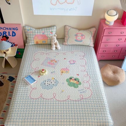 美乐迪家纺 2025新款凉感丝乳胶凉席夏被夏凉被空调被 玩趣