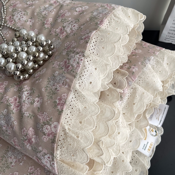 91家纺网 家纺一手货源 找家纺 莱豫2025新款法式纯棉夏被春秋被 花海玉