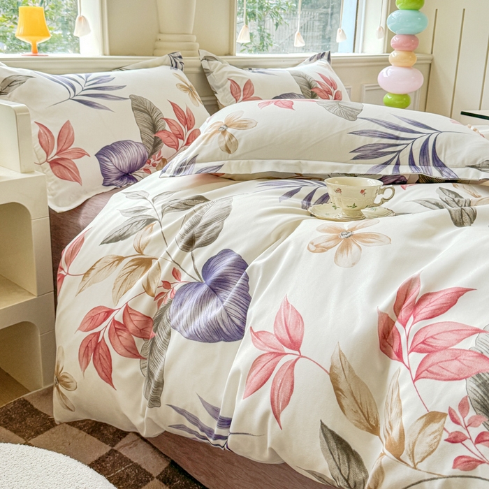 91家纺网 家纺一手货源 找家纺 佑佳家纺 2025年新款铂金棉芦荟棉学生三件套四件套 单被套 单枕套「支持定做各种尺寸」 安娜花园