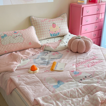 91家纺网 家纺一手货源 找家纺 （总）美乐迪家纺2025新款凉感丝乳胶凉席夏被夏凉被空调被