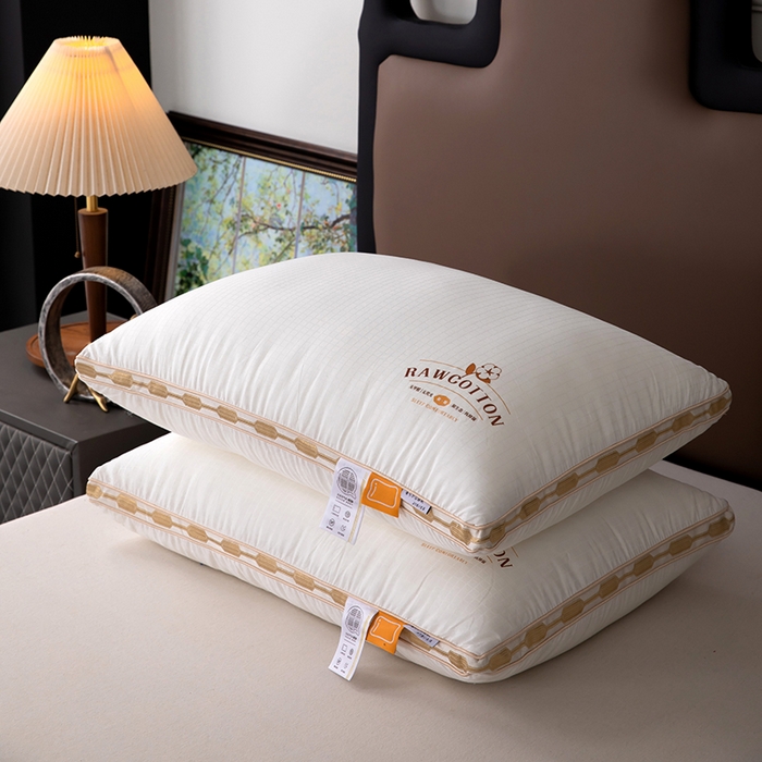 91家纺网 家纺一手货源 找家纺 （总）2025新款全棉提花华夫格羽丝枕 枕头枕芯