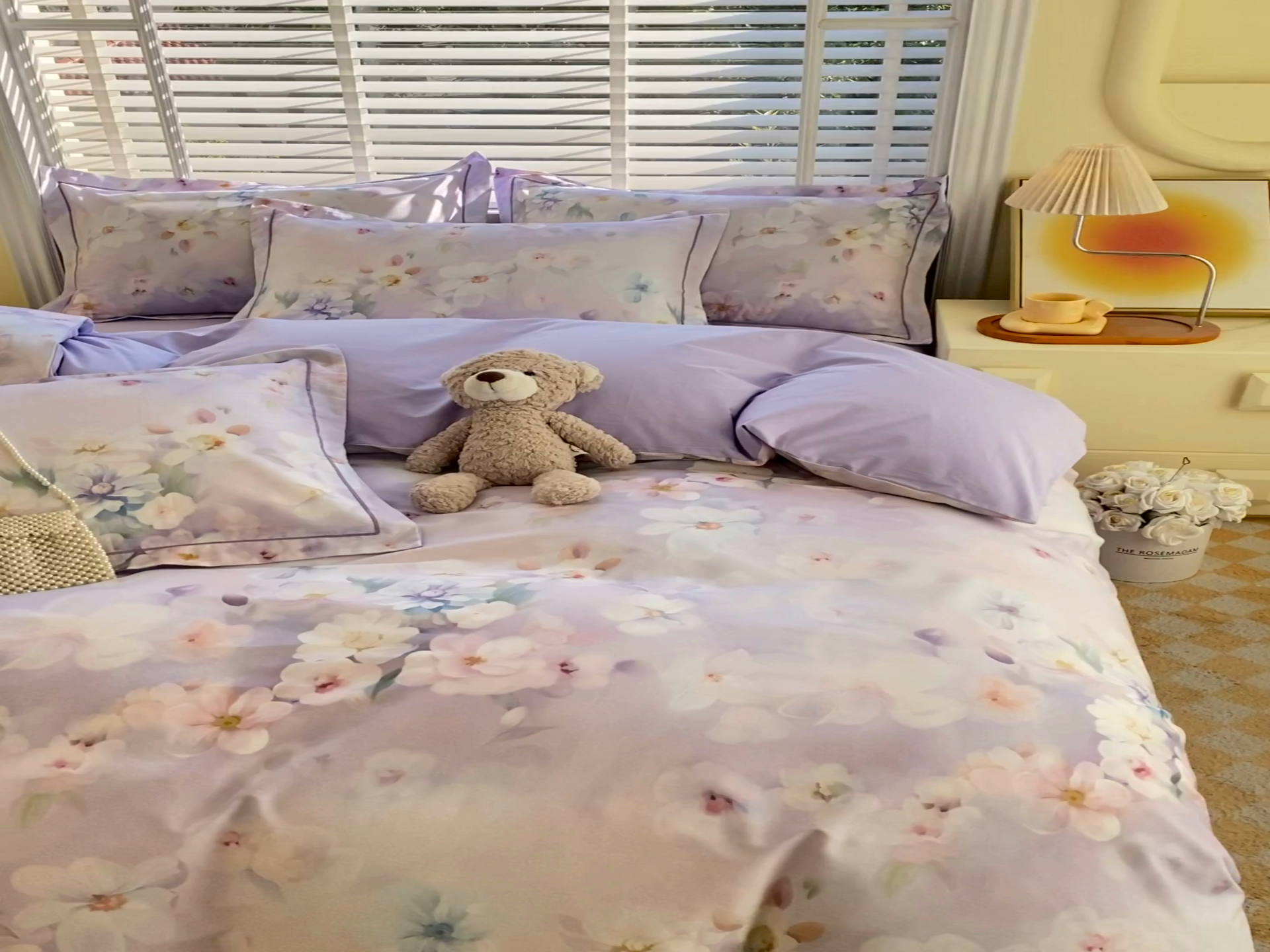 91家纺网 家纺一手货源 找家纺 星期三家纺 2025年3月新款铂金全棉13372四件套（加老板微信有会员价）（加微信有会员价） 水中月-紫