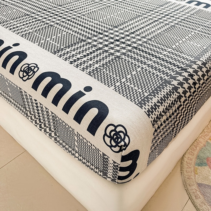 91家纺网 家纺一手货源 找家纺 晓时候2025新款老粗布床笠凉席 潮流米兰