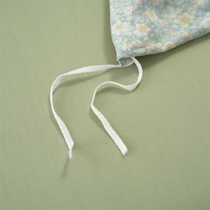 91家纺网 家纺一手货源 找家纺 花西夫人2025新款13372纯棉印花全棉四件套床单床笠款花吟绿