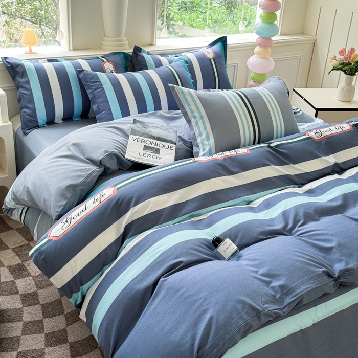 91家纺网 家纺一手货源 找家纺 佑佳家纺 2025年新款铂金棉芦荟棉学生三件套四件套 单被套 单枕套「支持定做各种尺寸」 好生活