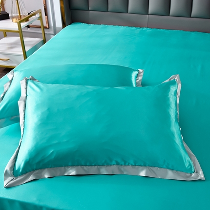 经年 2025年奢华真丝手感水洗冰丝天丝单枕套-初见系列 直播爆款 初见-深水蓝