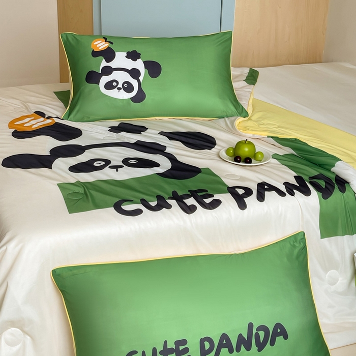 91家纺网 家纺一手货源 找家纺 （总）大彩家居 2025新款凉感丝大版数码印花夏凉被