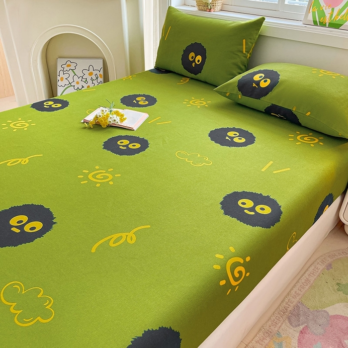 91家纺网 家纺一手货源 找家纺 晓时候2025新款老粗布床笠凉席 淘气点点