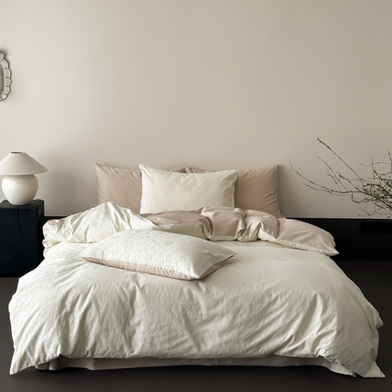 玉宇阁2025新款100S色织空气大提花全棉四件套-苏莉的春天 苏莉的春天-落日余晖