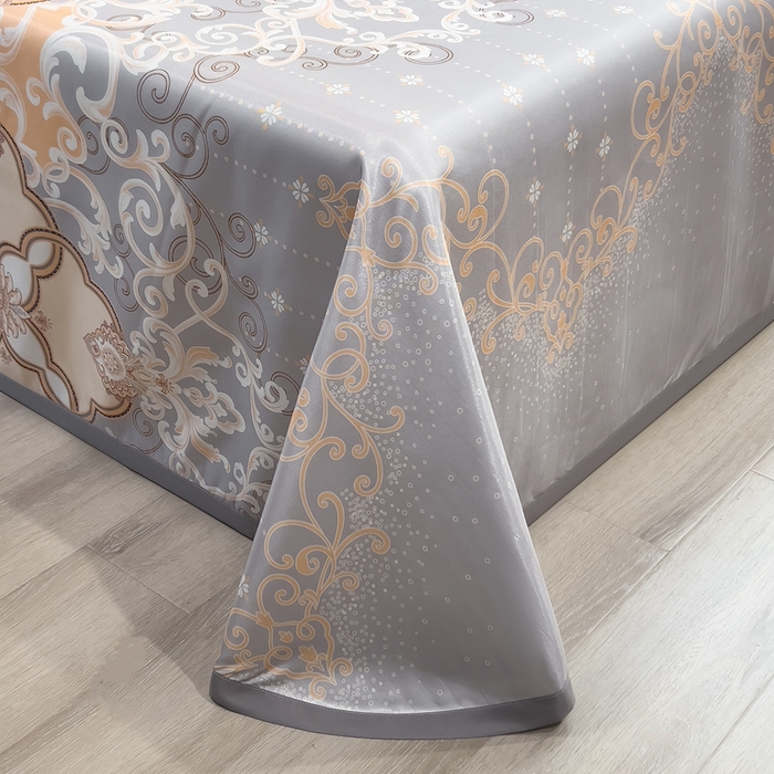 91家纺网 家纺一手货源 找家纺 许林家纺  2025新款冰丝凉席床单款凉席三件套 欧诺拉