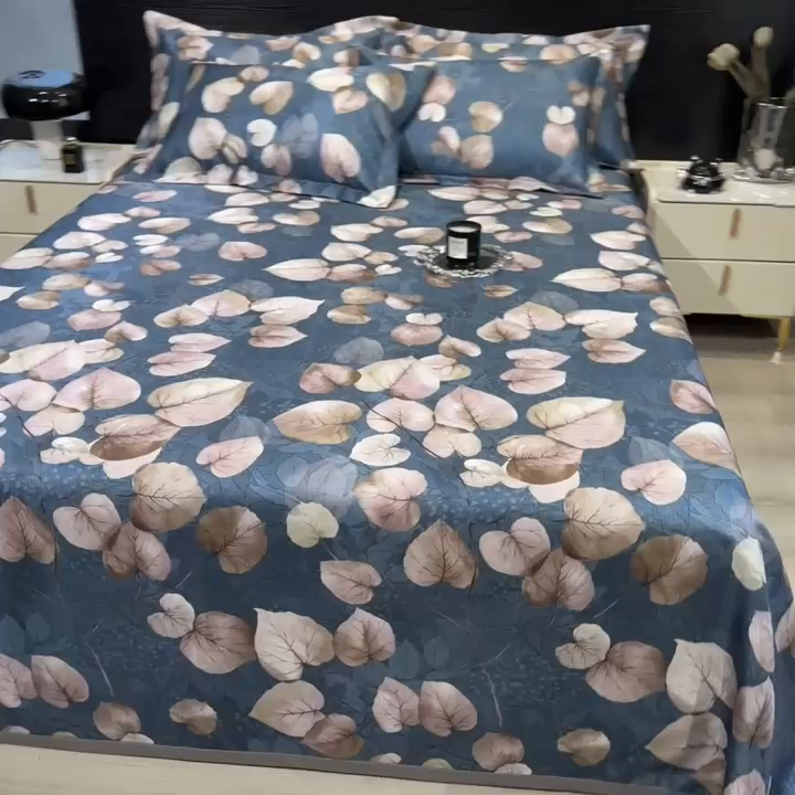 91家纺网 家纺一手货源 找家纺 许林家纺  2025新款冰丝凉席床单款凉席三件套 绿意