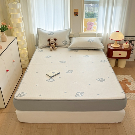 91家纺网 家纺一手货源 找家纺 （总）雅居纺家纺 2025春夏新款A类加厚三明治底提花凉感席床笠款