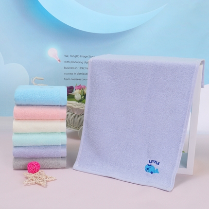 悦然毛巾被 2025新款全棉纯棉学生儿童毛巾 紫色25x50cm-单条毛巾
