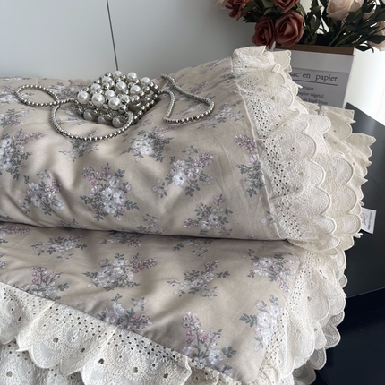 莱豫2025新款法式纯棉夏被春秋被 花海米