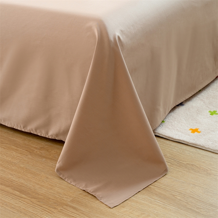 91家纺网 家纺一手货源 找家纺 花西夫人2025新款13372纯棉印花全棉四件套床单床笠款波点-珍珠奶茶