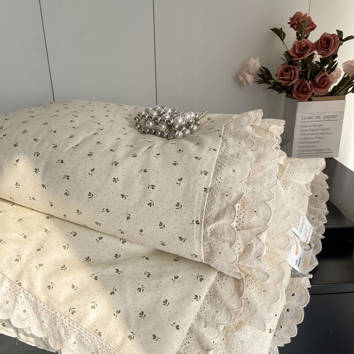 91家纺网 家纺一手货源 找家纺 莱豫2025新款法式纯棉夏被春秋被 蜜芽米