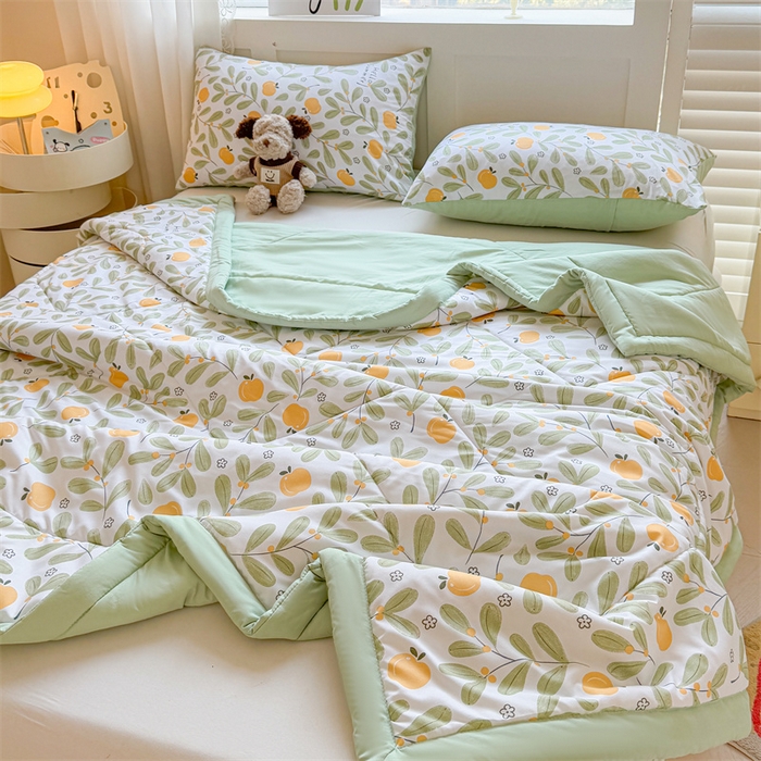 91家纺网 家纺一手货源 找家纺 雅颂缘 2025新款印花水洗棉新疆棉花夏被 沁香园