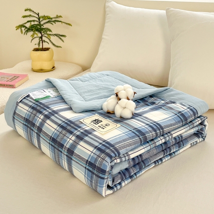 91家纺网 家纺一手货源 找家纺 （总）爱宝被业 2025新款A类无印风针织棉新疆棉花夏被