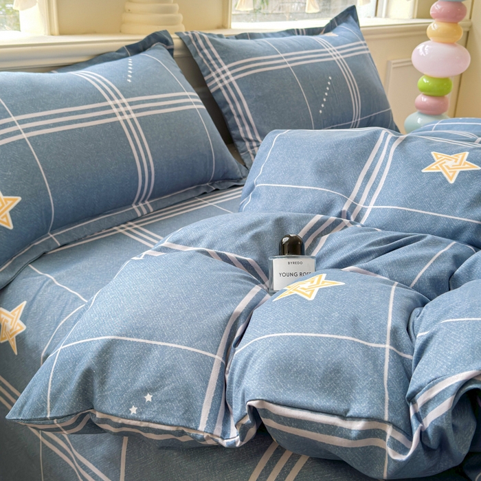 91家纺网 家纺一手货源 找家纺 佑佳家纺 2025年新款铂金棉芦荟棉学生三件套四件套 单被套 单枕套「支持定做各种尺寸」 万星如一