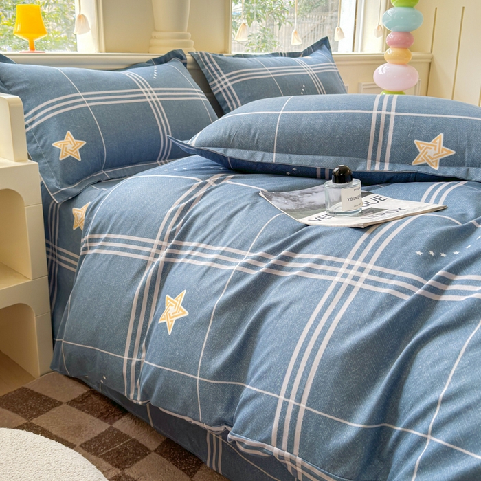 91家纺网 家纺一手货源 找家纺 佑佳家纺 2025年新款铂金棉芦荟棉学生三件套四件套 单被套 单枕套「支持定做各种尺寸」 万星如一