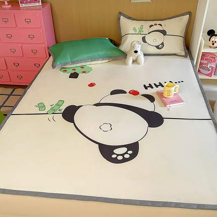 91家纺网 家纺一手货源 找家纺 （总）昊川家纺 2025新款大版数码印花碳光冰丝席