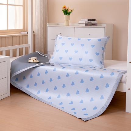 91家纺网 家纺一手货源 找家纺 （总）凌云 2025新款学生宿舍提花凉感冰丝席