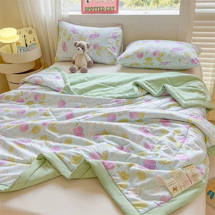 91家纺网 家纺一手货源 找家纺 雅颂缘 2025新款印花水洗棉新疆棉花夏被 心意满满