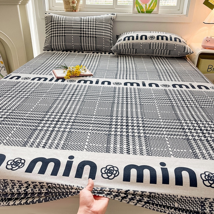 91家纺网 家纺一手货源 找家纺 晓时候2025新款老粗布床笠凉席 潮流米兰