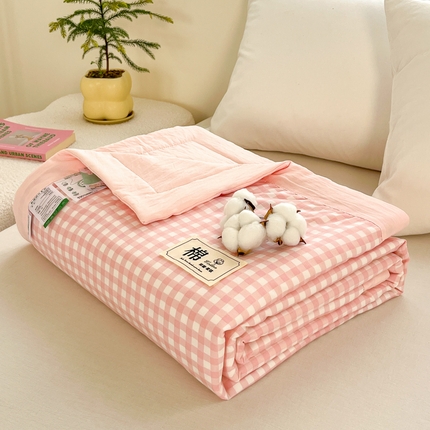 91家纺网 家纺一手货源 找家纺 （总）爱宝被业 2025新款A类无印风针织棉新疆棉花夏被