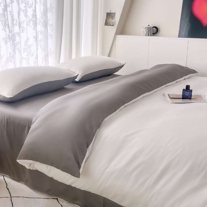 91家纺网 家纺一手货源 找家纺 （总）老K (原美阁） 2025新款爆款夏季纯色冰丝四件套 水洗真丝四件套纯色冰丝被套单品