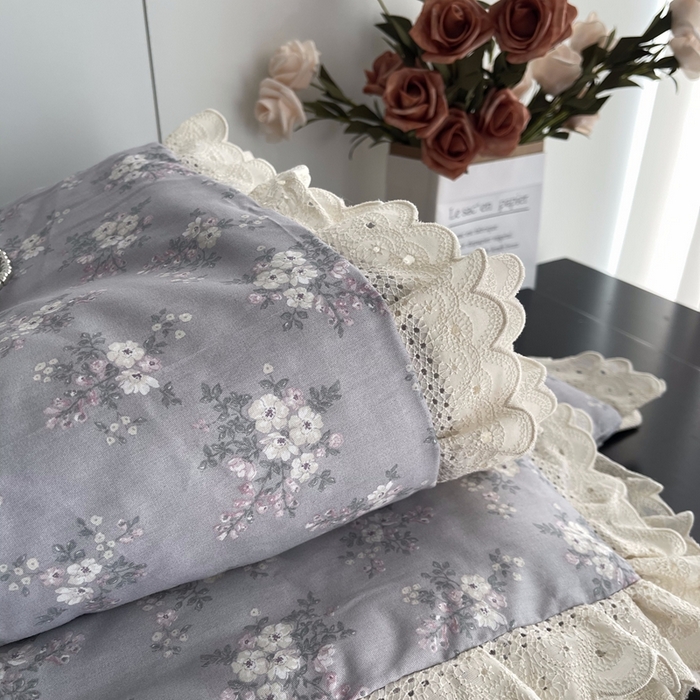 91家纺网 家纺一手货源 找家纺 莱豫2025新款法式纯棉夏被春秋被 花海紫
