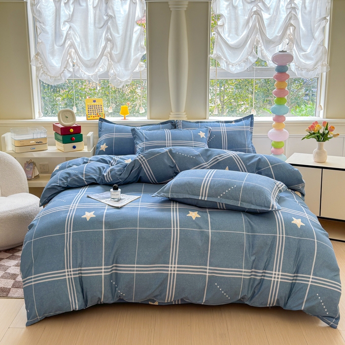 91家纺网 家纺一手货源 找家纺 佑佳家纺 2025年新款铂金棉芦荟棉学生三件套四件套 单被套 单枕套「支持定做各种尺寸」 万星如一