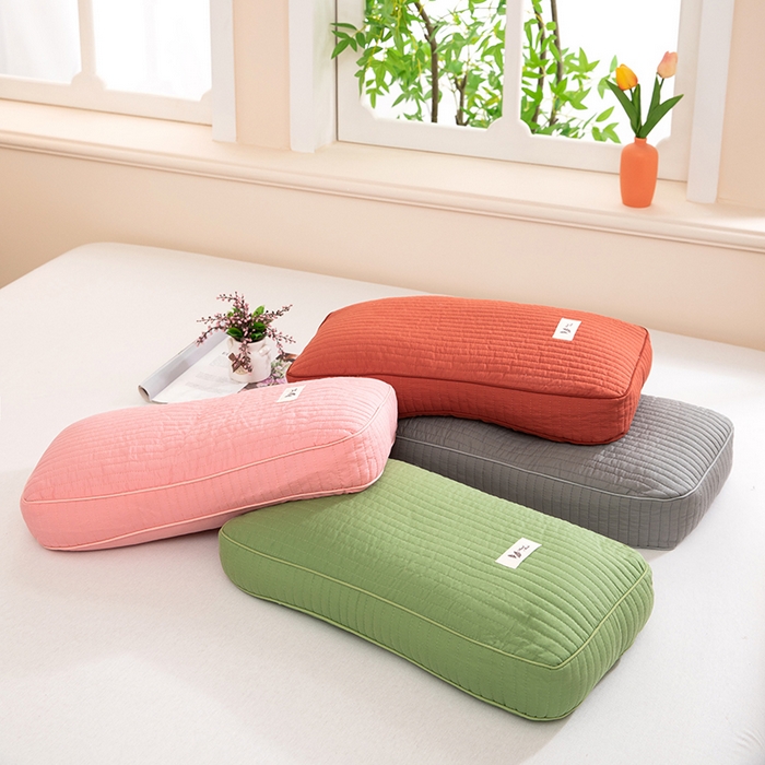 91家纺网 家纺一手货源 找家纺 2025新款纯棉韩式纯荞麦枕 枕头枕芯 组合