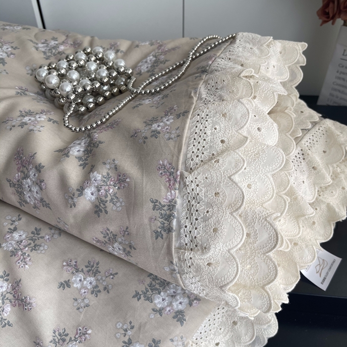 91家纺网 家纺一手货源 找家纺 莱豫2025新款法式纯棉夏被春秋被 花海米