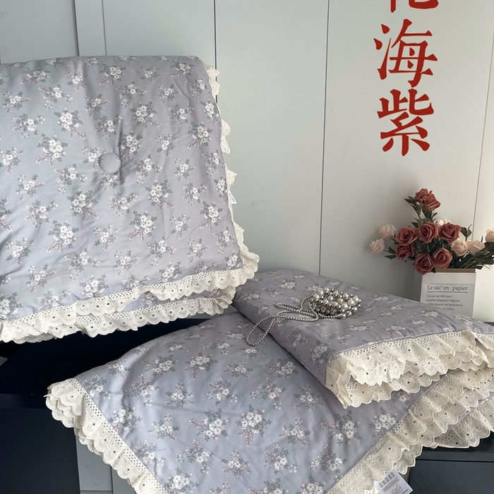 91家纺网 家纺一手货源 找家纺 莱豫2025新款法式纯棉夏被春秋被 花海紫