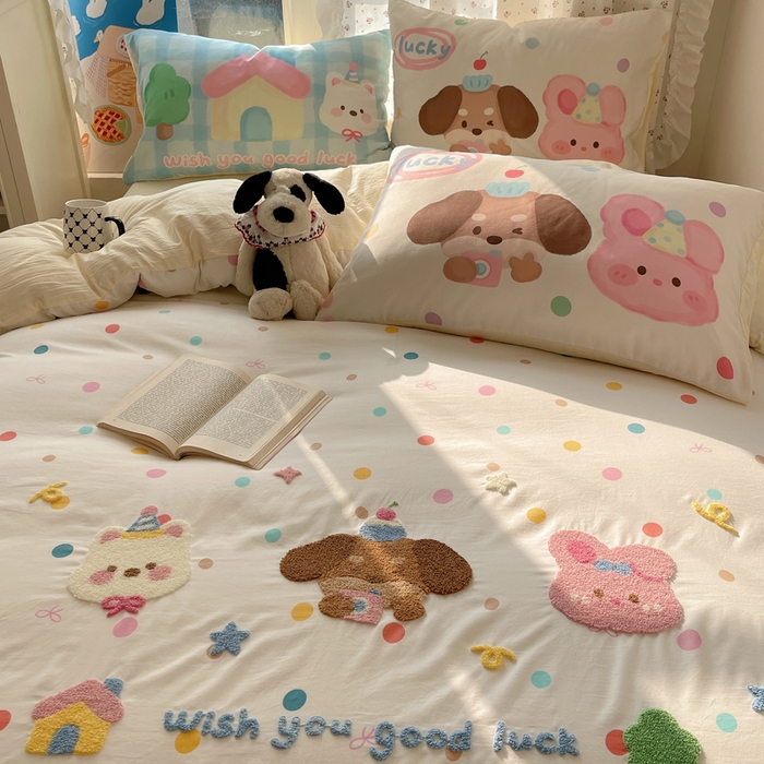 91家纺网 家纺一手货源 找家纺 （总）慕澄家纺 2025新款毛巾绣小清新四件套