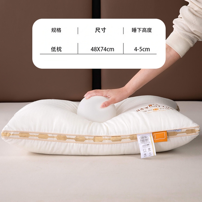 91家纺网 家纺一手货源 找家纺 （总）2025新款全棉提花华夫格羽丝枕 枕头枕芯