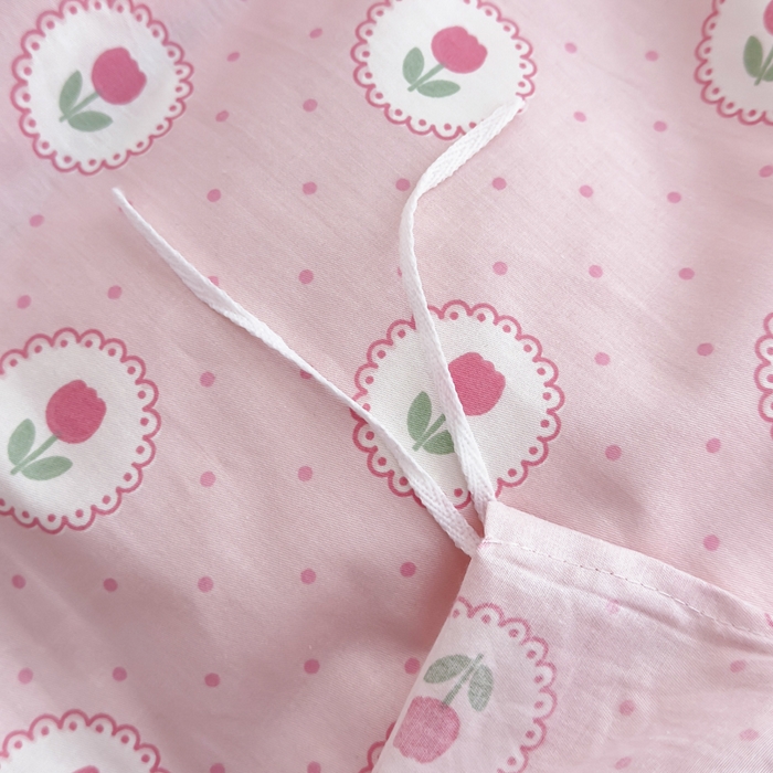 91家纺网 家纺一手货源 找家纺 花西夫人2025新款13372纯棉印花全棉四件套床单床笠款波点郁金香