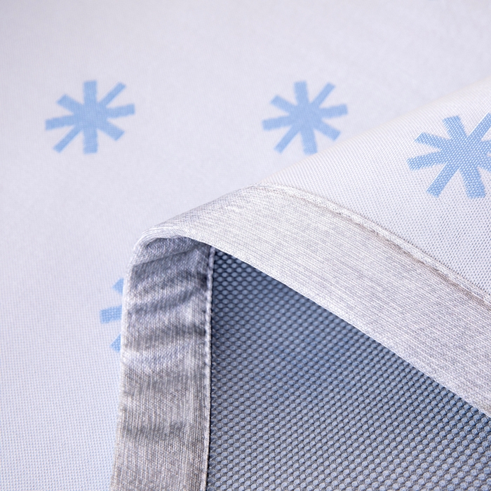 91家纺网 家纺一手货源 找家纺 凌云 2025新款学生宿舍提花凉感冰丝席 雪漾-蓝