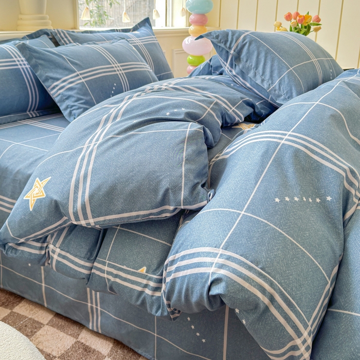 91家纺网 家纺一手货源 找家纺 佑佳家纺 2025年新款铂金棉芦荟棉学生三件套四件套 单被套 单枕套「支持定做各种尺寸」 万星如一