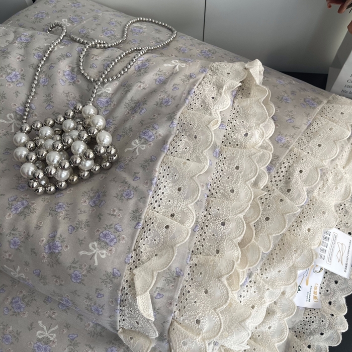 91家纺网 家纺一手货源 找家纺 莱豫2025新款法式纯棉夏被春秋被 花束灰