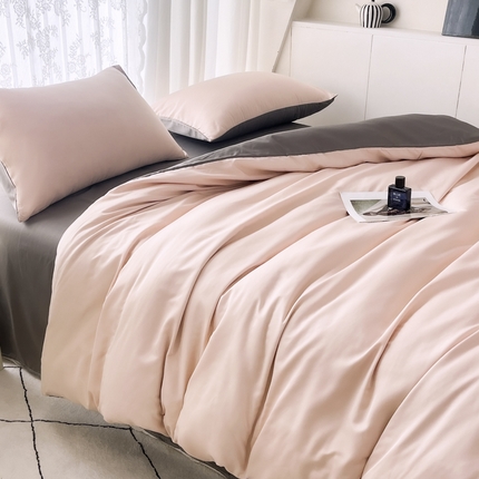 91家纺网 家纺一手货源 找家纺 （总）老K (原美阁） 2025新款爆款夏季纯色冰丝四件套 水洗真丝四件套纯色冰丝被套单品