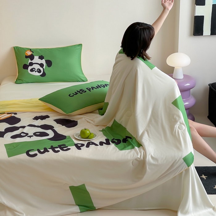 91家纺网 家纺一手货源 找家纺 （总）大彩家居 2025新款凉感丝大版数码印花夏凉被