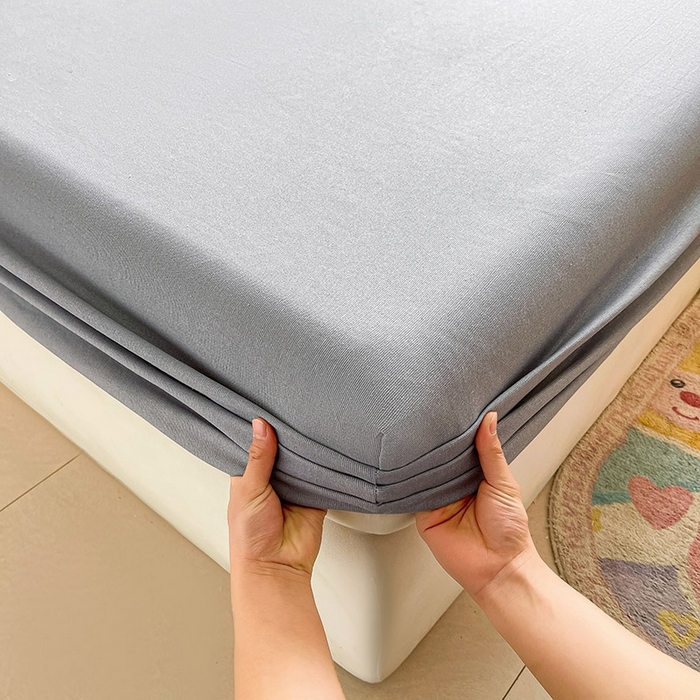 91家纺网 家纺一手货源 找家纺 晓时候2025新款老粗布床笠凉席 高级灰