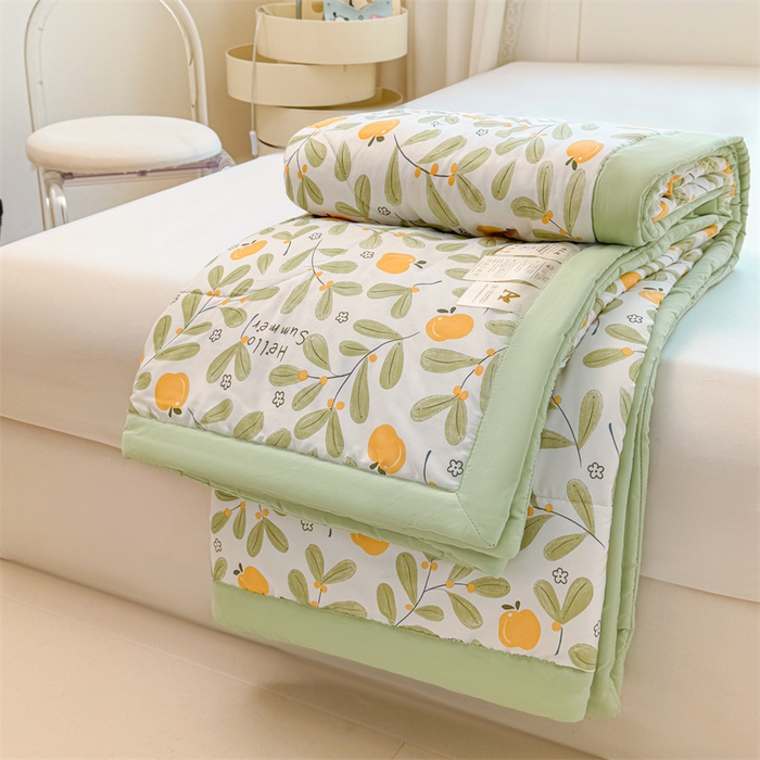 91家纺网 家纺一手货源 找家纺 雅颂缘 2025新款印花水洗棉新疆棉花夏被 沁香园