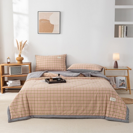 恋人优选 2025新款提花全棉纯棉夏被夏凉被空调被-格雅系列 格雅-粉